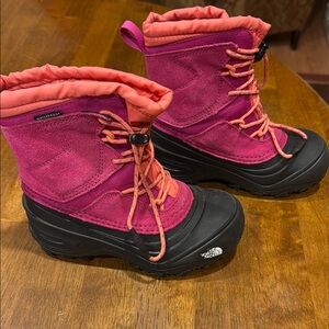 Pink and Black Winter Boots